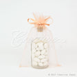 6"X 9" Organza Pouches-Sold By A Dozen Pieces ( 6 Pieces/Inner Pack) (Light Peach)