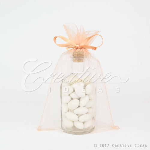 6"X 9" Organza Pouches-Sold By A Dozen Pieces ( 6 Pieces/Inner Pack) (Light Peach)