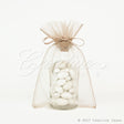 6"X 9" Organza Pouches-Sold By A Dozen Pieces ( 6 Pieces/Inner Pack) (Toffee)