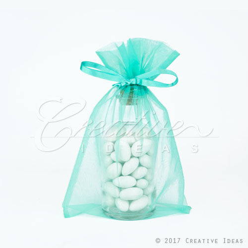 6"X 9" Organza Pouches-Sold By A Dozen Pieces ( 6 Pieces/Inner Pack) (Tropic Blue)