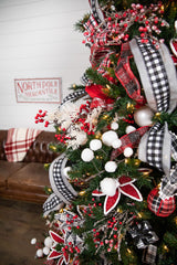 29” Red Iced Crabapple Christmas Sprays (Weather Resistant)
