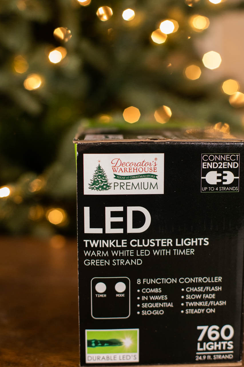 25' Platinum Elite Cluster Lights - 760L Warm White (Green Cord)