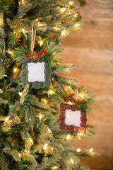 8" x 4” Button Frame with Pinecones