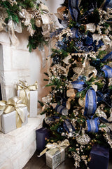 6” Shiny Diamond, Champagne Onion Finial Ornament - Box of 2
