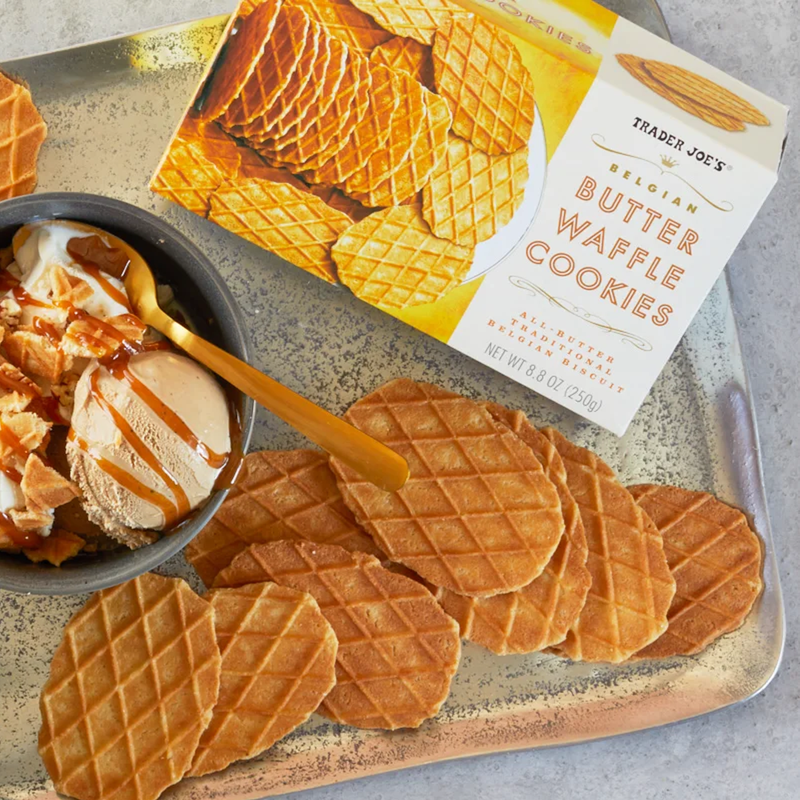 Trader Joes Belgian Butter Waffle Cookies 8.8 Oz