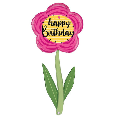 Foil Balloon Birthday Flower 60 Inch