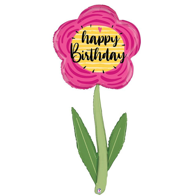 Foil Balloon Birthday Flower 60 Inch