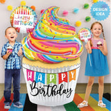Foil Balloon Special Delivery Birthday Cupcake