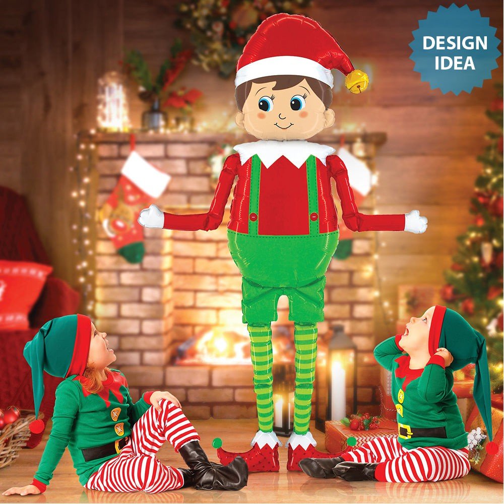 Elf Foil Balloon 60 Inch Special Delivery