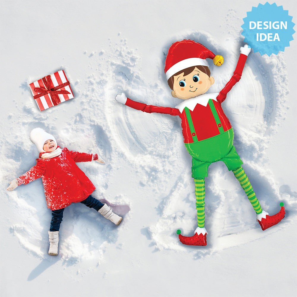 Elf Foil Balloon 60 Inch Special Delivery