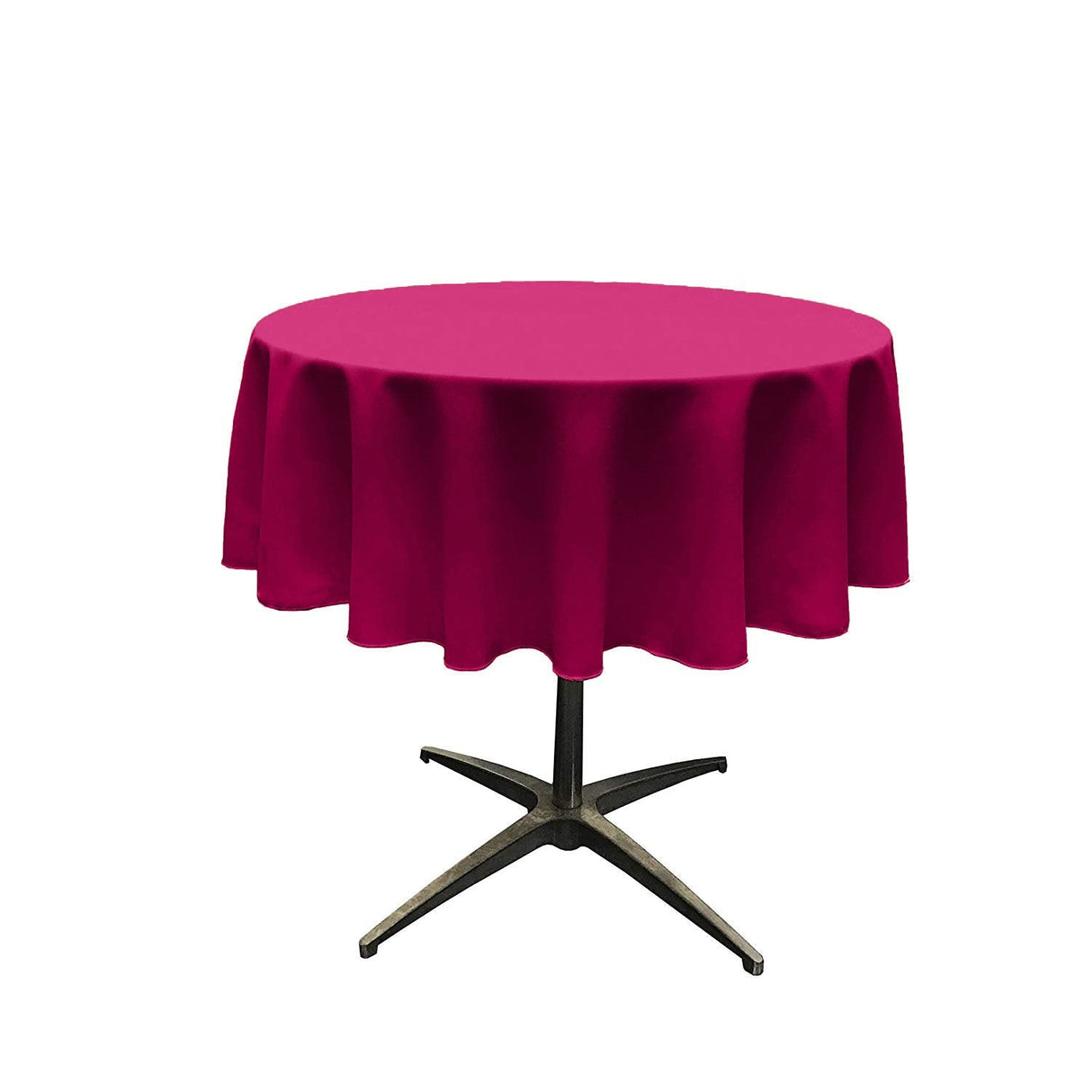 60" Round Poly Poplin Seamless Tablecloth Polyester Fabric - Seamless Round, Multiple Colors, 60" Diameter (1 Unit)