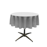 60" Round Poly Poplin Seamless Tablecloth Polyester Fabric - Seamless Round, Multiple Colors, 60" Diameter (1 Unit)
