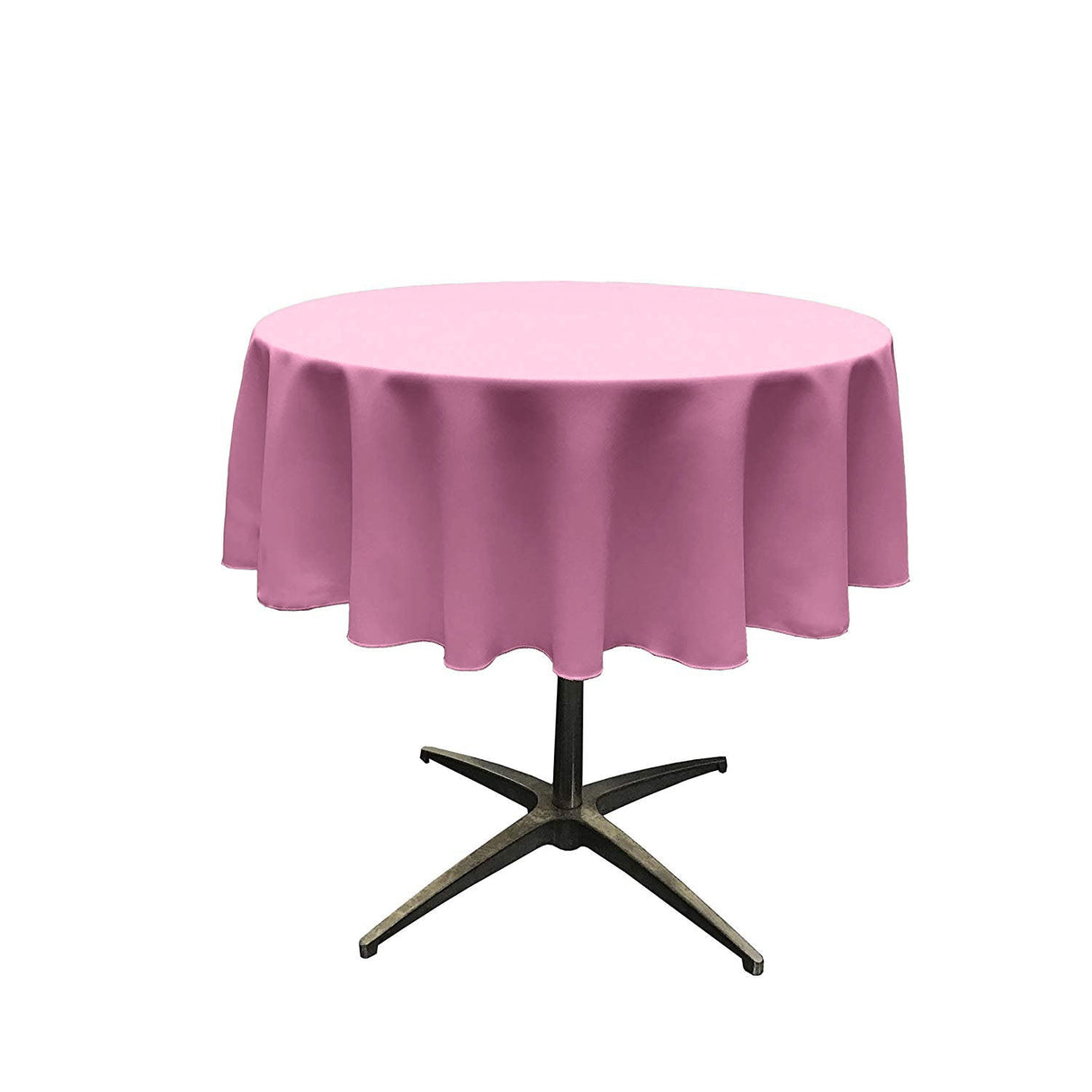 60" Round Poly Poplin Seamless Tablecloth Polyester Fabric - Seamless Round, Multiple Colors, 60" Diameter (1 Unit)