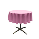 60" Round Poly Poplin Seamless Tablecloth Polyester Fabric - Seamless Round, Multiple Colors, 60" Diameter (1 Unit)