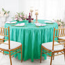 Round Ruffled Fitted Crushed Taffeta Table Cover