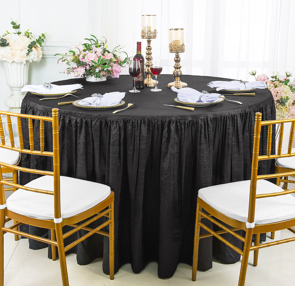 Round Crushed Taffeta Tablecloth