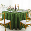 Round Fitted Crushed Taffeta Tablecloth