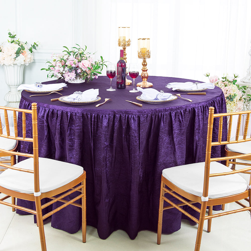 Round Crushed Taffeta Tablecloth
