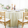 Round Ruffled Fitted Crushed Taffeta Table Cover