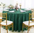 Round Fitted Crushed Taffeta Tablecloth With Skirt