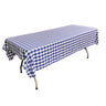 Polyester Poplin Gingham Checkered Tablecloth - White And Red, 60" Wide x 102" Long (1 Piece)