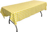 Polyester Poplin Gingham Checkered Tablecloth - White And Red, 60" Wide x 102" Long (1 Piece)