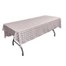 Polyester Poplin Gingham Checkered Tablecloth - White And Red, 60" Wide x 102" Long (1 Piece)