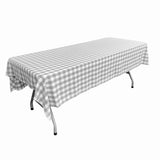 Rectangular Polyester Poplin Fabric - Gingham Checkered, 60" Wide x 108" Long (1 Tablecloth)
