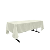 Polyester Poplin Fabric - Rectangular Tablecloth, 60" X 102", Seamless, Serged Edge (1 Piece)