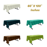 Rectangular Polyester Poplin Fabric - Solid Color, 60" X 132" (1 Piece)