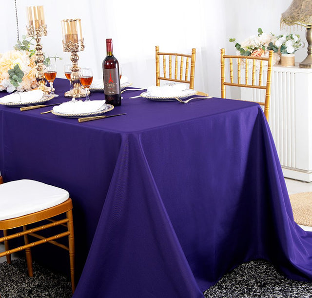 Rectangular Polyester Tablecloth 72x120 Regency Purple