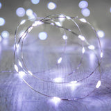 20 LED Silver Copper Fairy Lights – Battery Operated, 7 ft