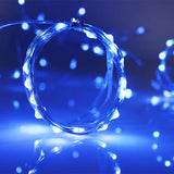 20 LED Mini String Light – Batteries Included, 4 Light Functions (Blue)