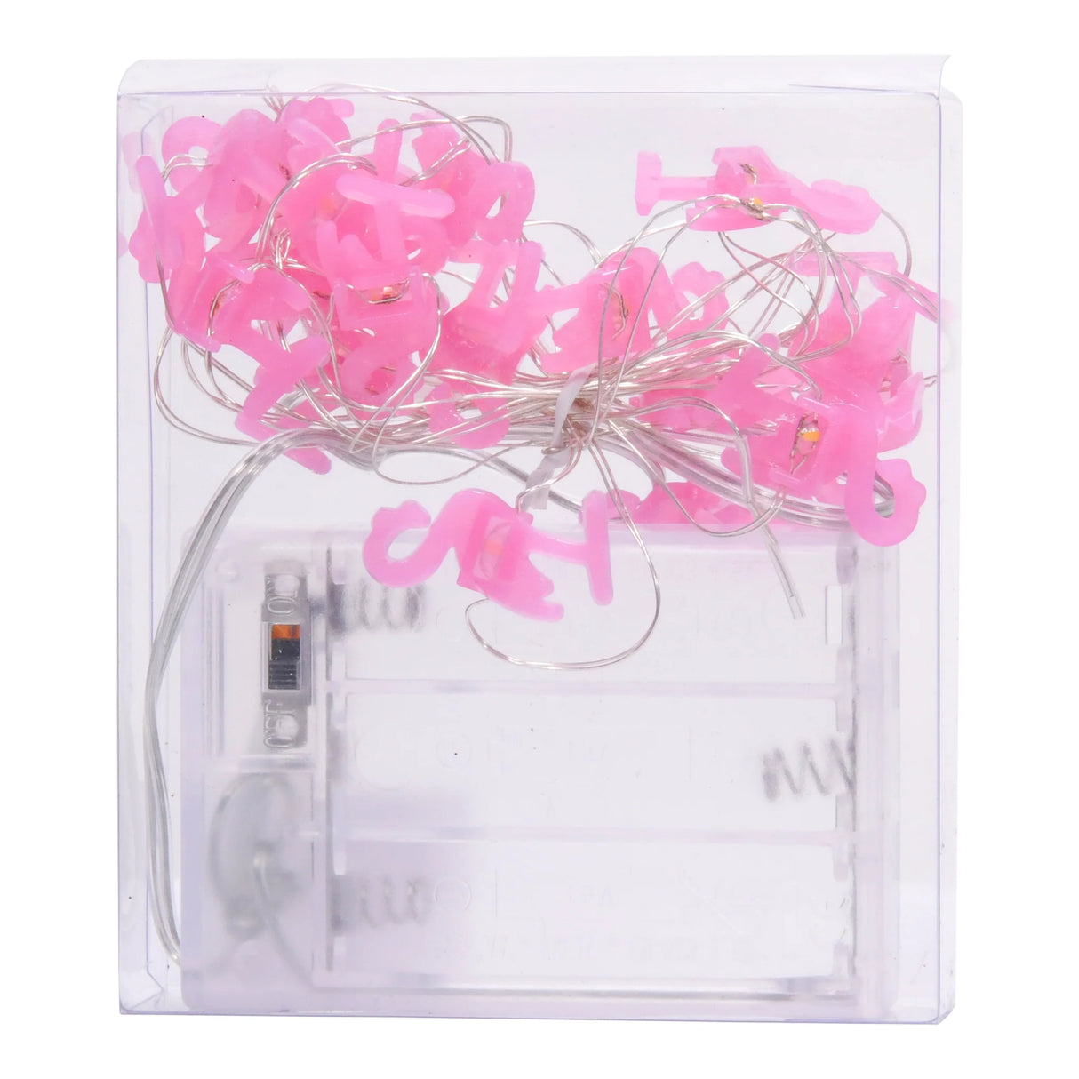 20 LED Flamingo String Lights – Battery Operated