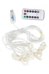 USB Rainbow Fairy Curtain Light with Remote – Halloween Decor