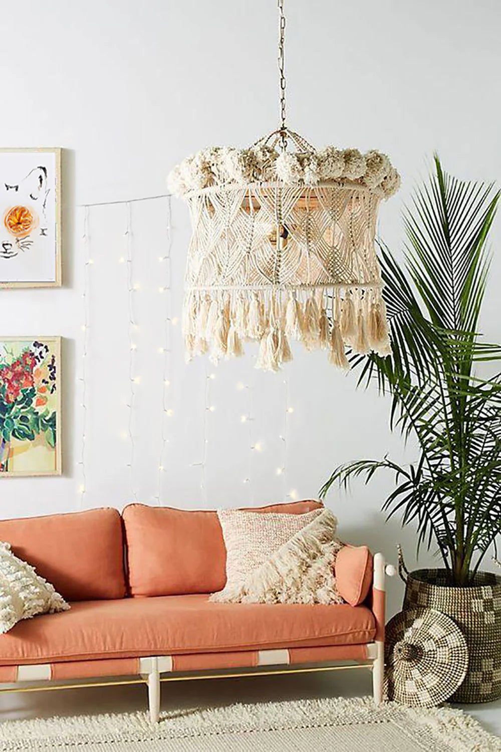 Battery Operated 96 LED 6-Strand Curtain Light – Halloween Décor