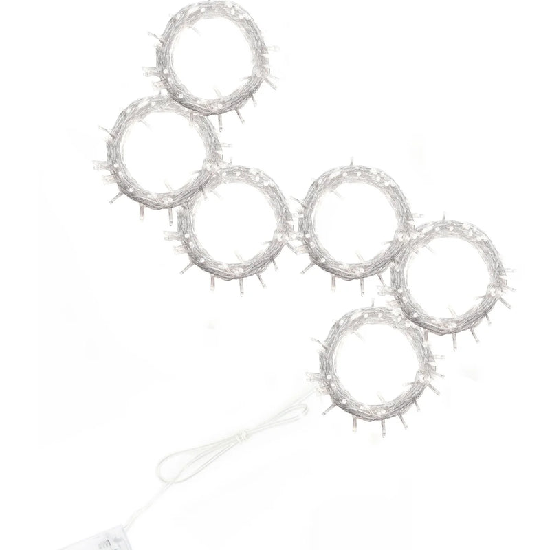 Battery Operated 96 LED 6-Strand Curtain Light – Halloween Décor