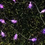 10 LED String Light Spider – Battery Operated, White/Purple