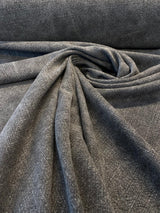 Belgian Linen Drifter Gotham Black Linen Fabric - Shabby Chic, 56" Width (By The Yard)