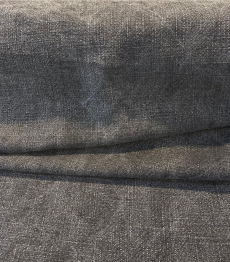 Belgian Linen Drifter Gotham Black Linen Fabric - Shabby Chic, 56" Width (By The Yard)