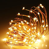 2 Pack Solar Powered 100 LED Copper Wire Fairy Light 32'