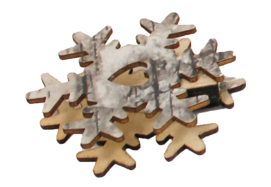 10 LED Wood Snowflake Light Set Battery Operated 2 Assorted Styles