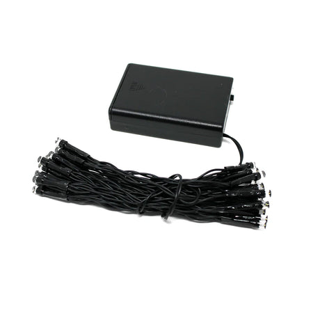 30 LED String Light – Battery Operated, Black Wire, Purple