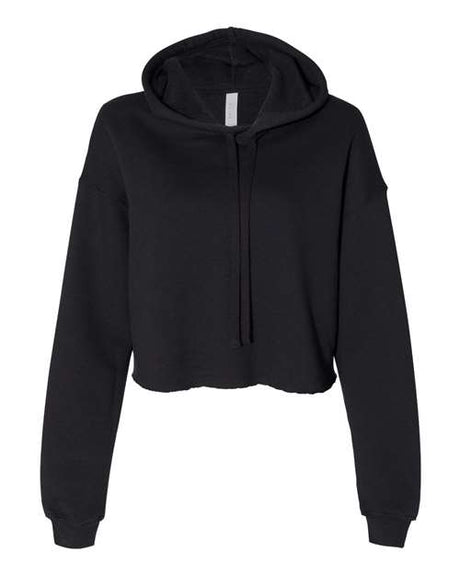 Image 1: Bella Canvas Women's Crop Fleece Hoodie SweatshirtImage 2: Women's cropped fleece hoodie designImage 3: Soft Bella Canvas fashion hoodieImage 4: Blank cropped sweatshirt for printingImage 5: Cozy casual women's fleece apparelImage 6: Trendy cropped hoodie style