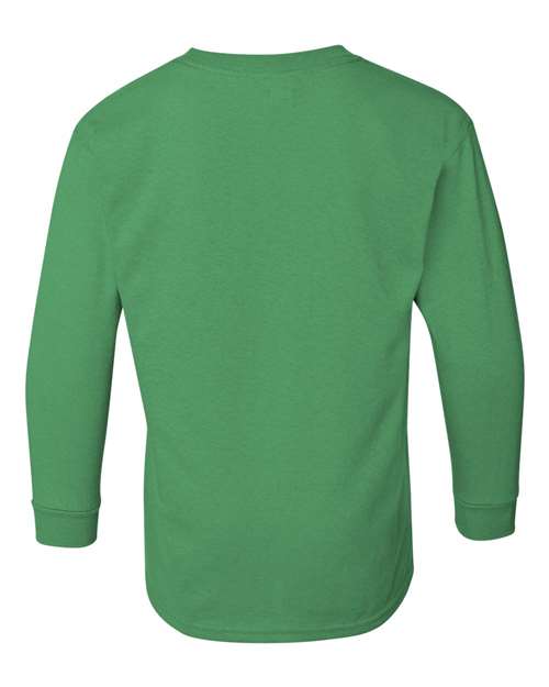 12 Pack : Gildan® Heavy Cotton Youth Crewneck Long Sleeve T-Shirt