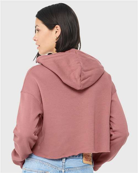 Image 1: Bella Canvas Women's Crop Fleece Hoodie SweatshirtImage 2: Women's cropped fleece hoodie designImage 3: Soft Bella Canvas fashion hoodieImage 4: Blank cropped sweatshirt for printingImage 5: Cozy casual women's fleece apparelImage 6: Trendy cropped hoodie style