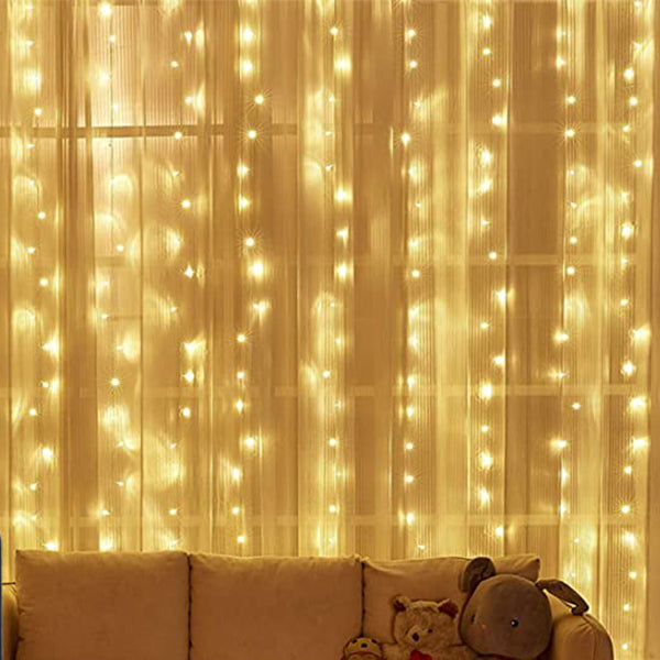 12pcs 48L Warm White LED Curtain Lights 60cm x 120cm