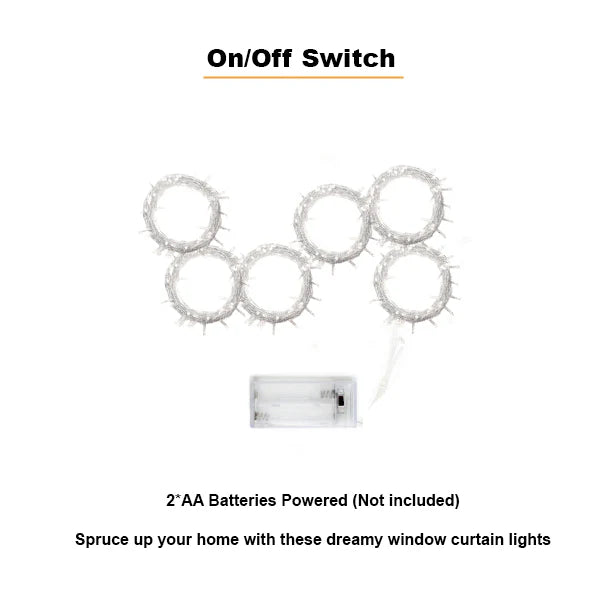 Halloween Glow 12pcs PDQ 48 LED Warm White Curtain Light