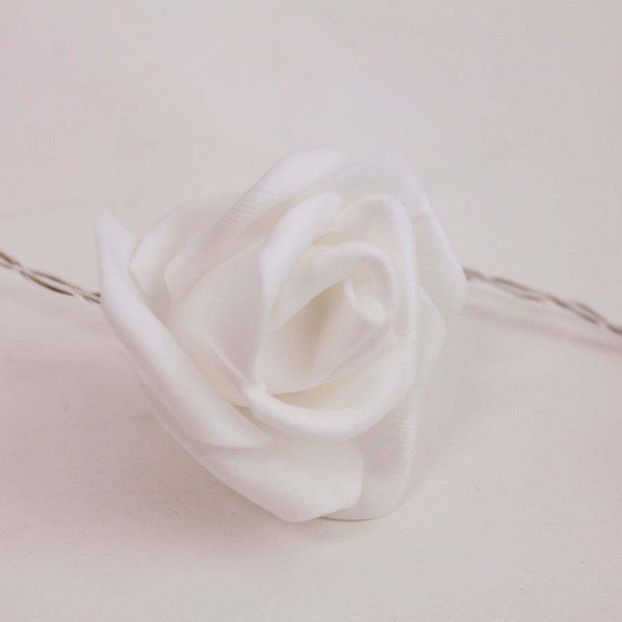 20 LED 5MM Lights with PE rose flowers