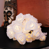 20 LED 5MM Lights with PE rose flowers